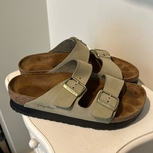 Eucalyptus Green Papillio Birkenstock Sandals Slides 9.5